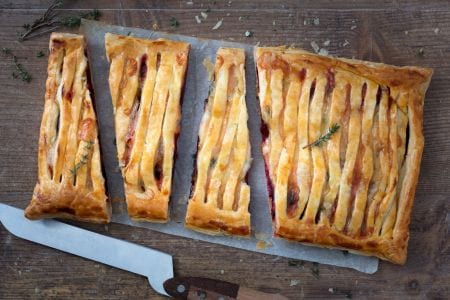 Tarta salada de remolacha