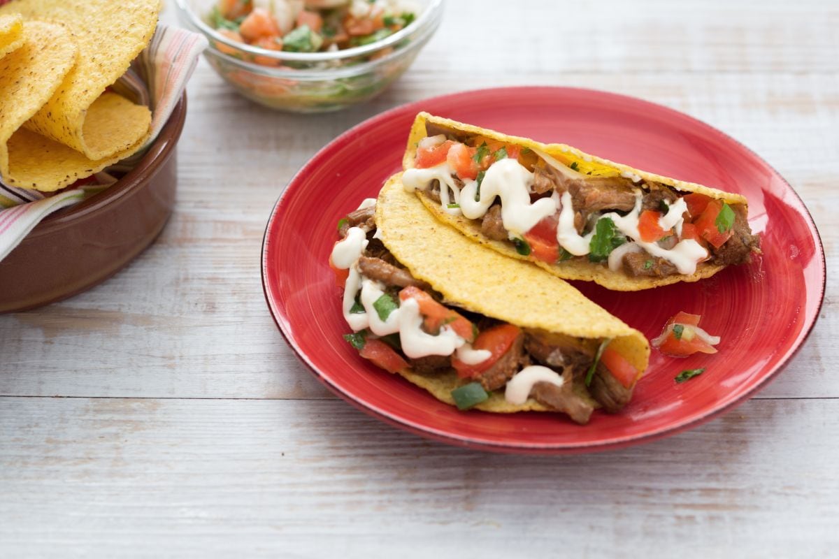 Tacos con carne