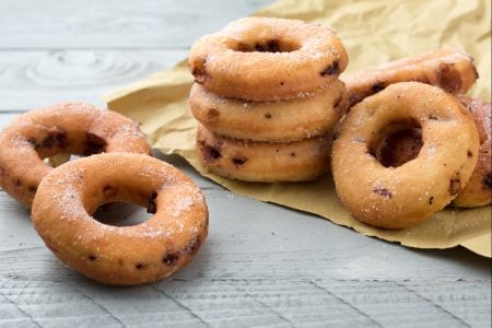 Rosquillas de ricotta y chocolate
