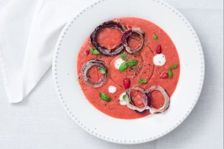 Gazpacho de frutas y verduras de verano