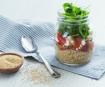 Quinoa berenjenas y menta