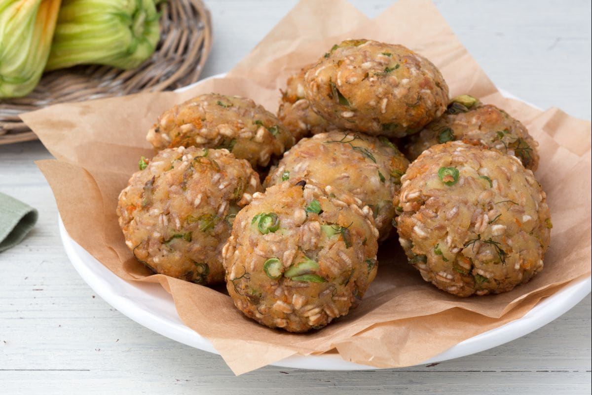 Albóndigas de espelta, ricotta y verduras