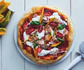 Pizza mar y huerto