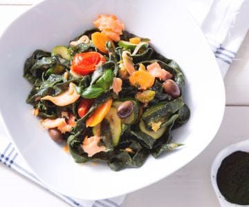 Pasta a la espirulina