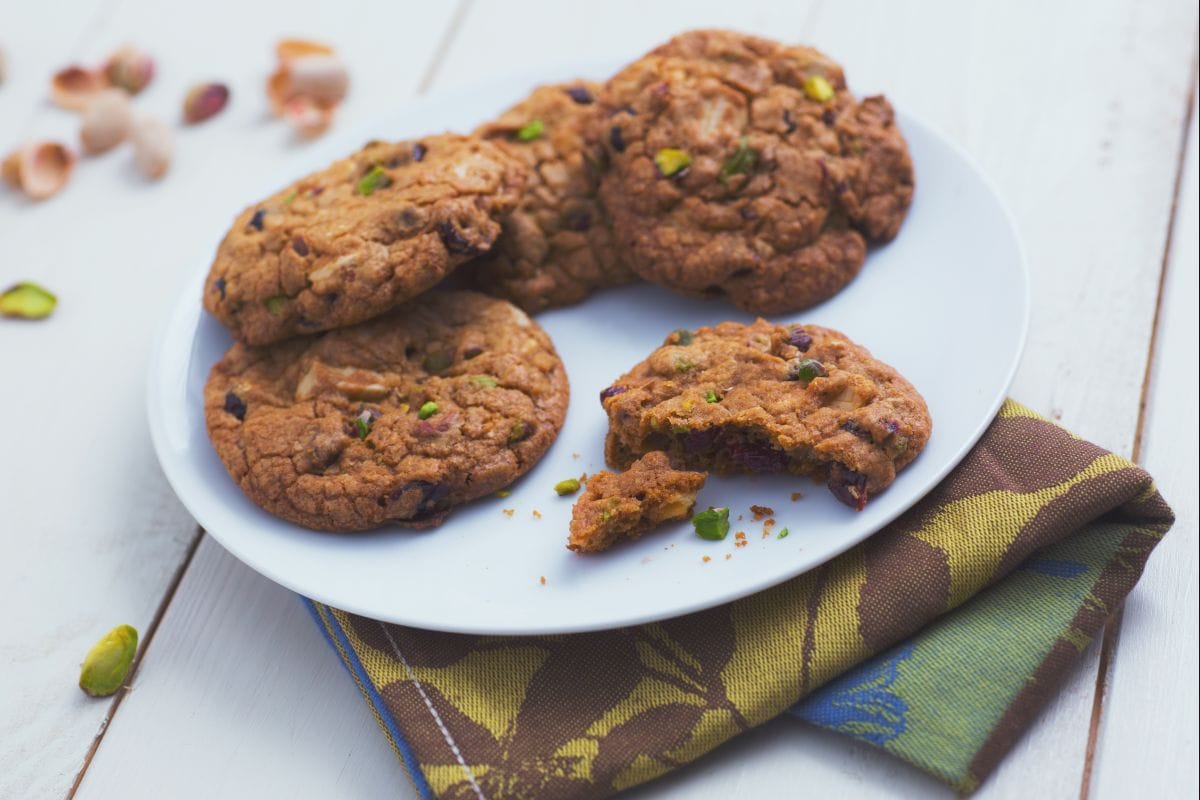 Galletas de arándanos y pistachos