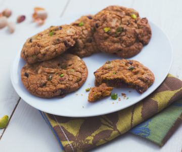 Galletas de arándanos y pistachos