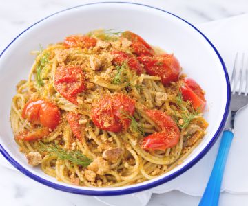 Pasta tomates y fresella