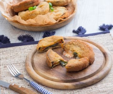 Chuletas de berenjena a la parmesana