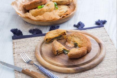 Chuletas de berenjena a la parmesana