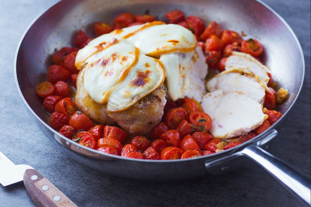 Pechuga de pollo al horno con scamorza