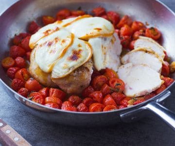 Pechuga de pollo al horno con scamorza