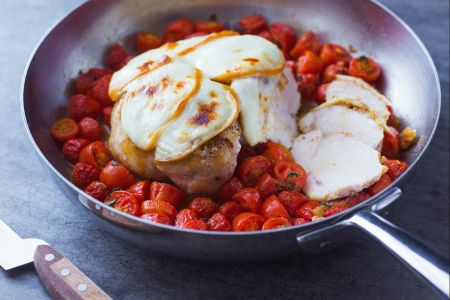 Pechuga de pollo al horno con scamorza