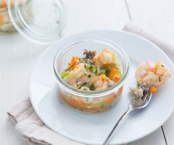 Ensalada de mar en cocción al vacío