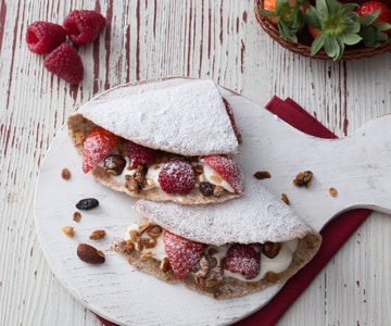 Piadina de yogur y granola