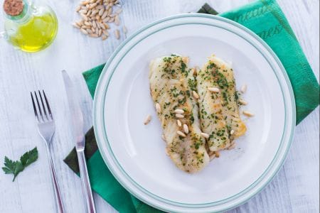 Filete de bacalao en sartén