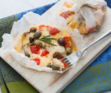 Cartocci de scamorza a la mediterránea