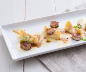Casoncelli de polenta con conejo
