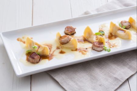 Casoncelli de polenta con conejo