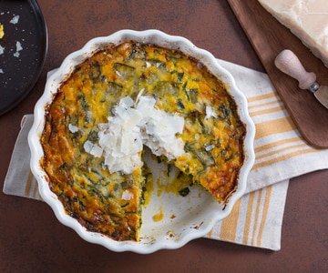 Pudin de verduras y Grana Padano