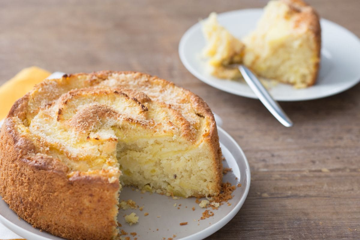 Tarta de coco y piña