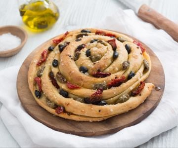 Focaccia enrollada