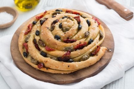Focaccia enrollada
