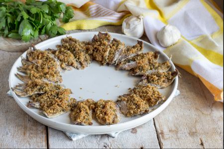 Anchoas con pan rallado