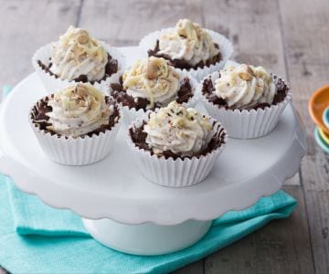 Copas de chocolate crujientes con crema de mascarpone