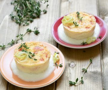 Flan de pimientos y puerros