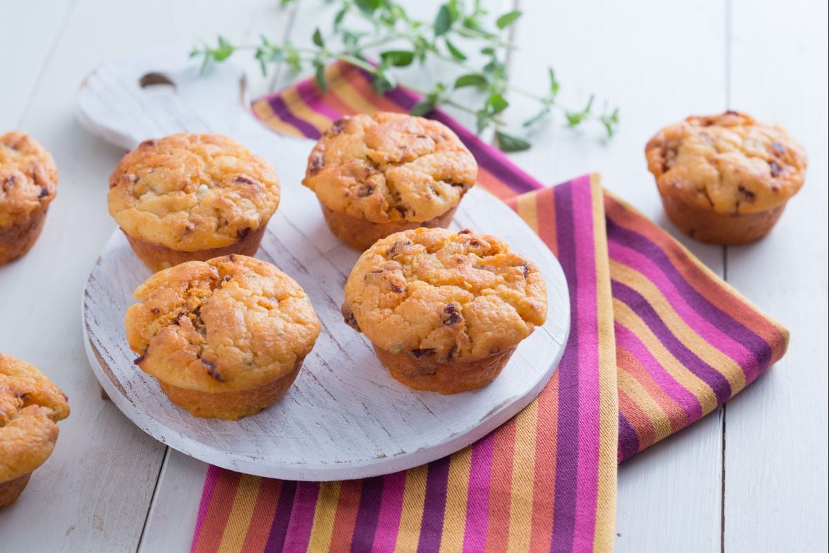 Muffins salados sin huevos