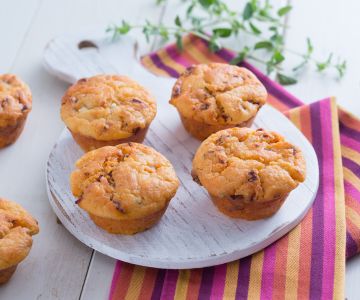 Muffins salados sin huevos