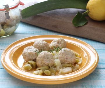 Albóndigas de pollo en vasocottura